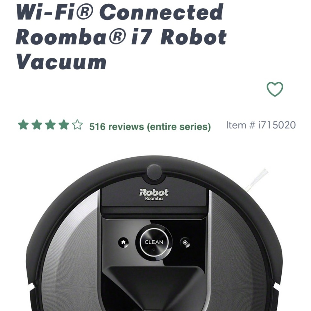 i7Roomba - rarely used